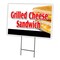 Signmission Grilled Cheese Sandw Yard Sign & Stake outdoor plastic coroplast window, C-1824 Grilled Cheese Sandw C-1824 Grilled Cheese Sandw - alternate 1